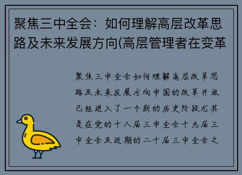 聚焦三中全会：如何理解高层改革思路及未来发展方向(高层管理者在变革中的作用)